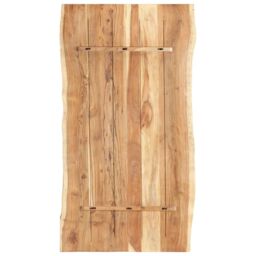 Berkfield Home Table Top Solid Acacia Wood 118x(50-60)x3.8 cm in Brown - thumbnail 2