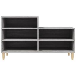 Berkfield Home Shoe Cabinet Grey Sonoma 102x36x60 cm Engineered Wood - Size: 102 x 36 x 60 cm - thumbnail 5