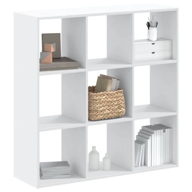 Berkfield Home Bookcase White 102x32x102 cm Engineered Wood - Size: 102 x 32 x 102 cm