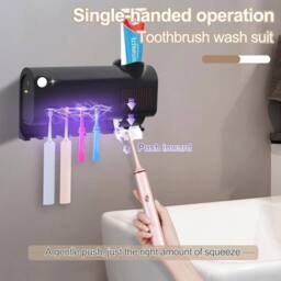 FLAVORA Wall Mount UV Toothbrush Sanitizer in Black - thumbnail 5