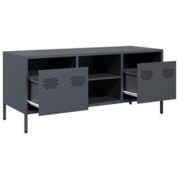 Berkfield Home TV Cabinet Anthracite 101.5x39x43.5 cm Cold-rolled Steel - thumbnail 5