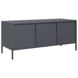 Berkfield Home TV Cabinet Anthracite 101.5x39x43.5 cm Cold-rolled Steel - thumbnail 7