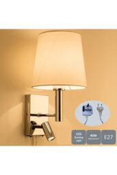 Harper Living Plug In Wall Light with switches Adjustable LED Reading Light in Silver - thumbnail 3