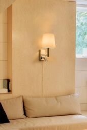 Harper Living Plug In Wall Light with switches Adjustable LED Reading Light in Silver - thumbnail 2