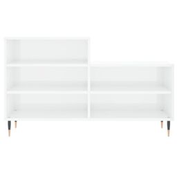 Berkfield Home Shoe Cabinet High Gloss White 102x36x60 cm Engineered Wood - Size: 102 x 36 x 60 cm - thumbnail 4