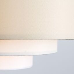 ValueLights Cream Ceiling Pendant Shade With Warm White B22 Bulb Included - thumbnail 5