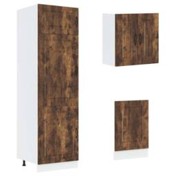 Berkfield Home 8 Piece Kitchen Cabinet Set Kalmar Smoked Oak Engineered Wood in Brown - thumbnail 5
