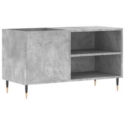 Berkfield Home Record Cabinet Concrete Grey 85x38x48 cm Engineered Wood - Size: 85 x 38 x 48 cm - thumbnail 2