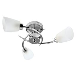 ValueLights Kavio 3 Way Silver Ceiling Bar Light - thumbnail 1