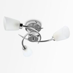 ValueLights Kavio 3 Way Silver Ceiling Bar Light - thumbnail 2