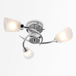 ValueLights Kavio 3 Way Silver Ceiling Bar Light - thumbnail 3