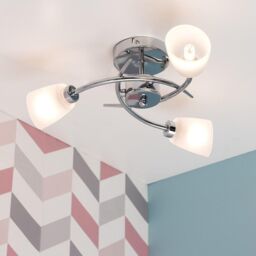 ValueLights Kavio 3 Way Silver Ceiling Bar Light - thumbnail 5
