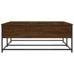 Berkfield Home Decorative Coffee Table Brown Oak 100x99x40 cm Engineered Wood - Size: 100 x 99 x 40 cm - thumbnail 7