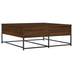 Berkfield Home Decorative Coffee Table Brown Oak 100x99x40 cm Engineered Wood - Size: 100 x 99 x 40 cm - thumbnail 8