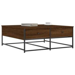Berkfield Home Decorative Coffee Table Brown Oak 100x99x40 cm Engineered Wood - Size: 100 x 99 x 40 cm - thumbnail 1