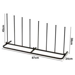 FLAVORA Woodside Steel Wellington Welly Boot Rack in Black - Size: 600mm - thumbnail 2