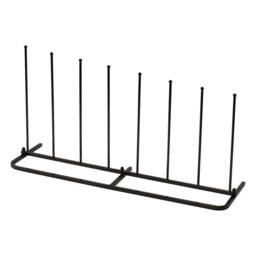 FLAVORA Woodside Steel Wellington Welly Boot Rack in Black - Size: 600mm - thumbnail 1