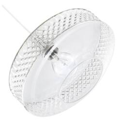 Happy Homewares Modern Glass Pendant Light Shade with Strip of 3D Shaped Diamonds in Clear - thumbnail 5