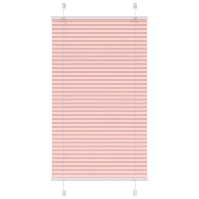 Berkfield Home Pleated Blind Pink 75x100 cm Fabric Width 74.4 cm Polyester - image 1