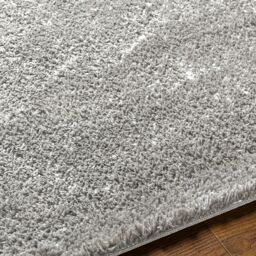 Livabliss Cloudy Shag-Solid Color Beige White Grey Blue Pink Green Yellow Black Red Soft Plush Pile Living Rug in Dark Grey - Size: 120 cm diameter - thumbnail 3