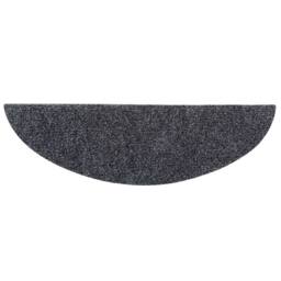Berkfield Home Self-adhesive Stair Mats 5 pcs Dark Grey 56x17x3 cm Needle Punch - Size: Medium - thumbnail 4