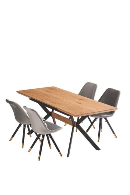 'Sofia Blaze' LUX Dining Set with a Table & Chairs Set of 4