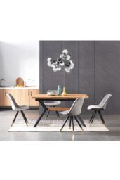 'Sofia Blaze' LUX Dining Set with a Table & Chairs Set of 4 - thumbnail 3