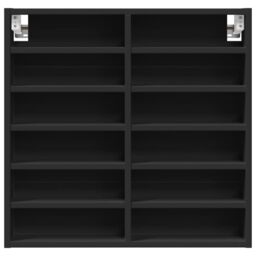 Berkfield Home Vitrine Cabinet Black 60x8.5x58 cm Engineered Wood - thumbnail 4