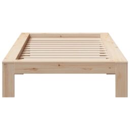 Berkfield Home Bed Frame without Mattress 90x190 cm Single Solid Wood Pine in Brown - thumbnail 4