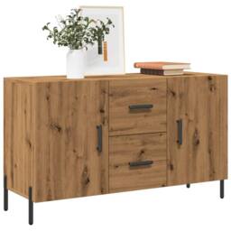 Berkfield Home Sideboard Artisan Oak 100x36x60 cm Engineered Wood in Brown - Size: 100 x 36 x 60 cm - thumbnail 1