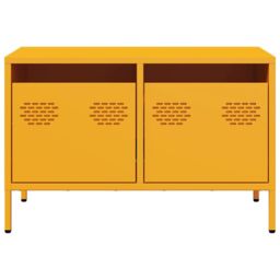 Berkfield Home TV Cabinet Mustard Yellow 68x39x43.5 cm Cold-rolled Steel - thumbnail 4