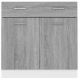 Berkfield Home Drawer Bottom Cabinet Grey Sonoma 80x46x81.5 cm Engineered Wood - thumbnail 5