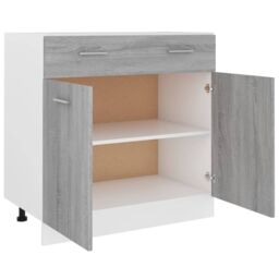 Berkfield Home Drawer Bottom Cabinet Grey Sonoma 80x46x81.5 cm Engineered Wood - thumbnail 6