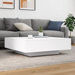 Berkfield Home Coffee Table White 100x100x31 cm Engineered Wood - Size: 100 x 100 x 31 cm - thumbnail 3