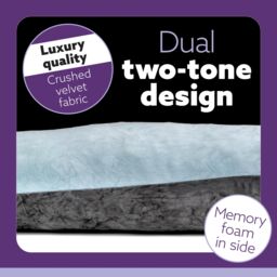 Aamira Women's Pregnancy Pillow Memory Foam U Shaped Maternity Support Pillow Blue & Grey - thumbnail 3