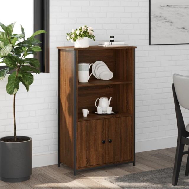 Berkfield Home Highboard Brown Oak 62x32x103.5 cm Engineered Wood - image 1