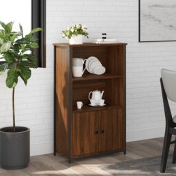 Berkfield Home Highboard Brown Oak 62x32x103.5 cm Engineered Wood - thumbnail 1
