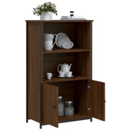 Berkfield Home Highboard Brown Oak 62x32x103.5 cm Engineered Wood - thumbnail 4