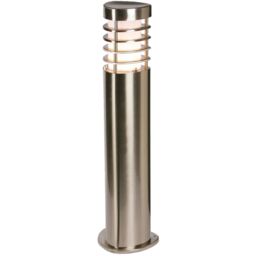 Loops Modern Outdoor Bollard Light - 10.5W E27 LED - 500mm Height - Stainless Steel in Metallics