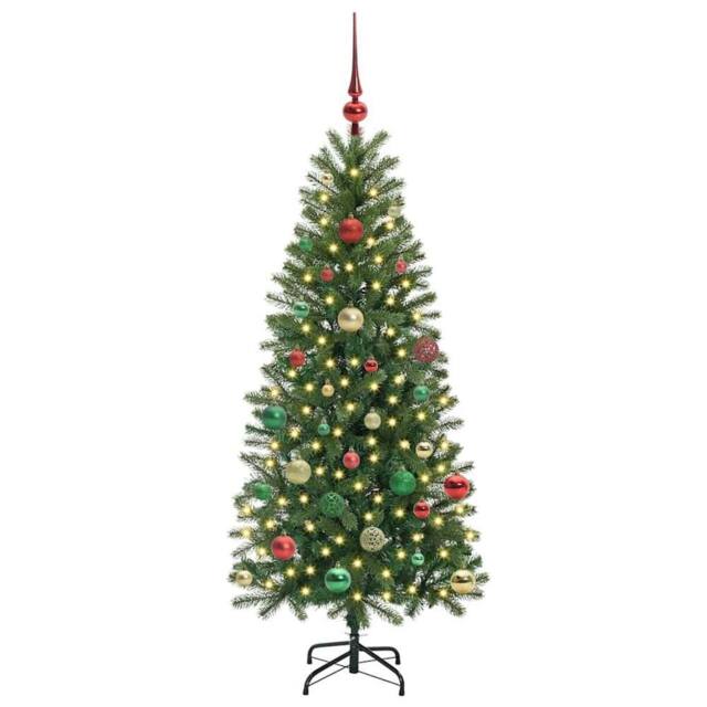 Berkfield Home Elegant Artificial Christmas Tree with 150 LEDs Green 150 cm PE a - image 1