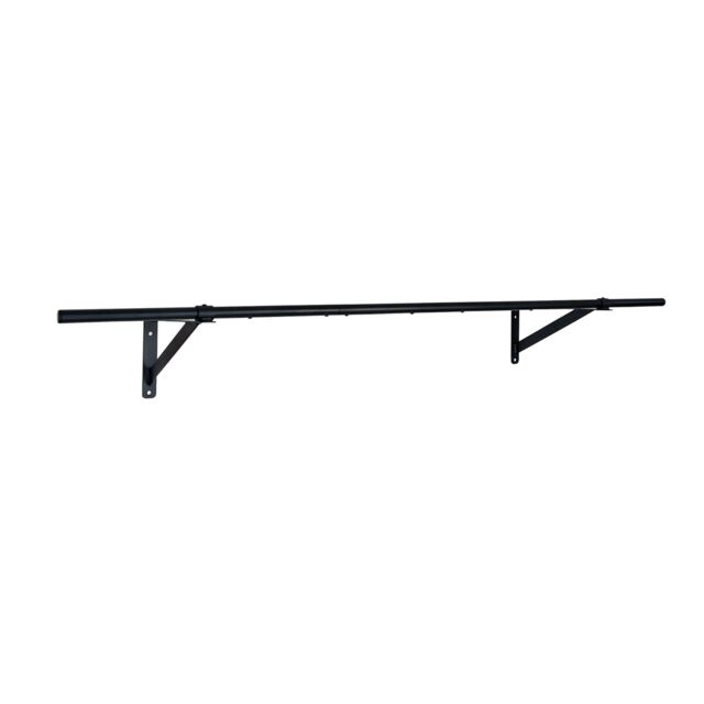 Oypla All Metal Super Heavy Wall Mounted Garment Clothes Rail - 5ft in Black - image 1