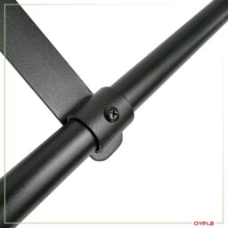 Oypla All Metal Super Heavy Wall Mounted Garment Clothes Rail - 5ft in Black - thumbnail 5