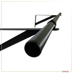 Oypla All Metal Super Heavy Wall Mounted Garment Clothes Rail - 5ft in Black - thumbnail 4