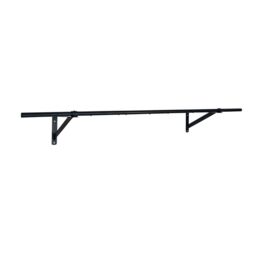 Oypla All Metal Super Heavy Wall Mounted Garment Clothes Rail - 5ft in Black