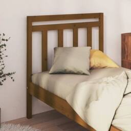 Berkfield Home Beautiful Bed Headboard Honey Brown 95x4x100 cm Solid Wood Pine - Size: 95 x 4 x 100 cm - thumbnail 2