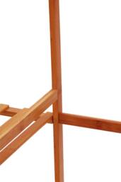 ExtraStar Brown Bamboo Garment Rack with Shelves Freestanding 130cm - thumbnail 7