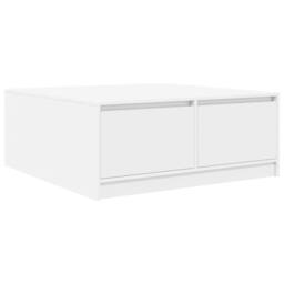 Berkfield Home Decorative Coffee Table with Drawers White 100x100x40 cm - Size: 100 x 100 x 40 cm - thumbnail 8