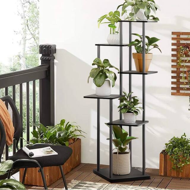 Garden Sanctuary 6-Tier Plant Stand Plant Display in Black - image 1