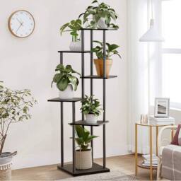 Garden Sanctuary 6-Tier Plant Stand Plant Display in Black - thumbnail 2