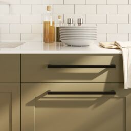 Berkfield Home Cabinet Handles 5 pcs Black 320 mm Stainless Steel